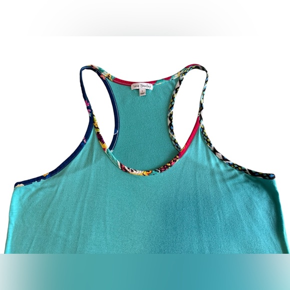 Vera Bradley Racerback Tank Nightshirt - Lounge Aqua Size Large - Picture 9 of 13